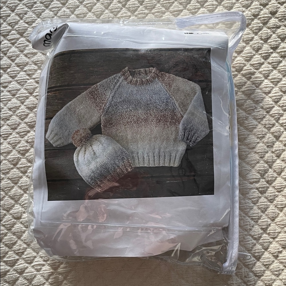 Mary Maxim Baby Sweater and Hat Kit
